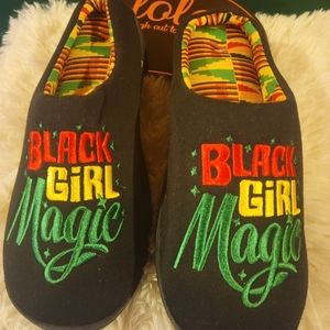 Black Girl Magic slippers